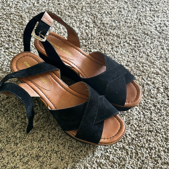 Christian Di Riccio platform suede sandals. 8.5 or 39 UK.  Almost new - Picture 6 of 8